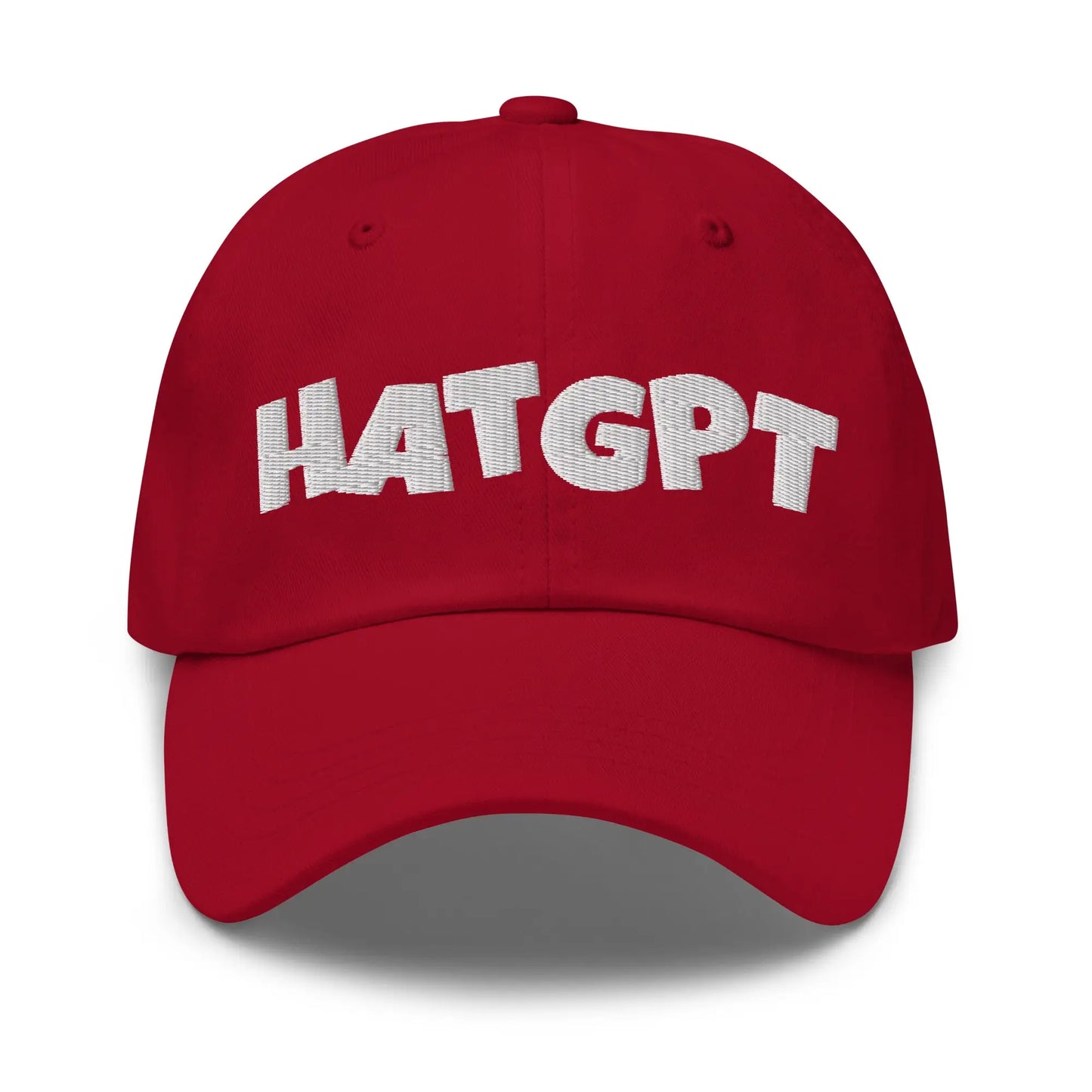 Fun HatGPT Embroidered Cap - Cranberry