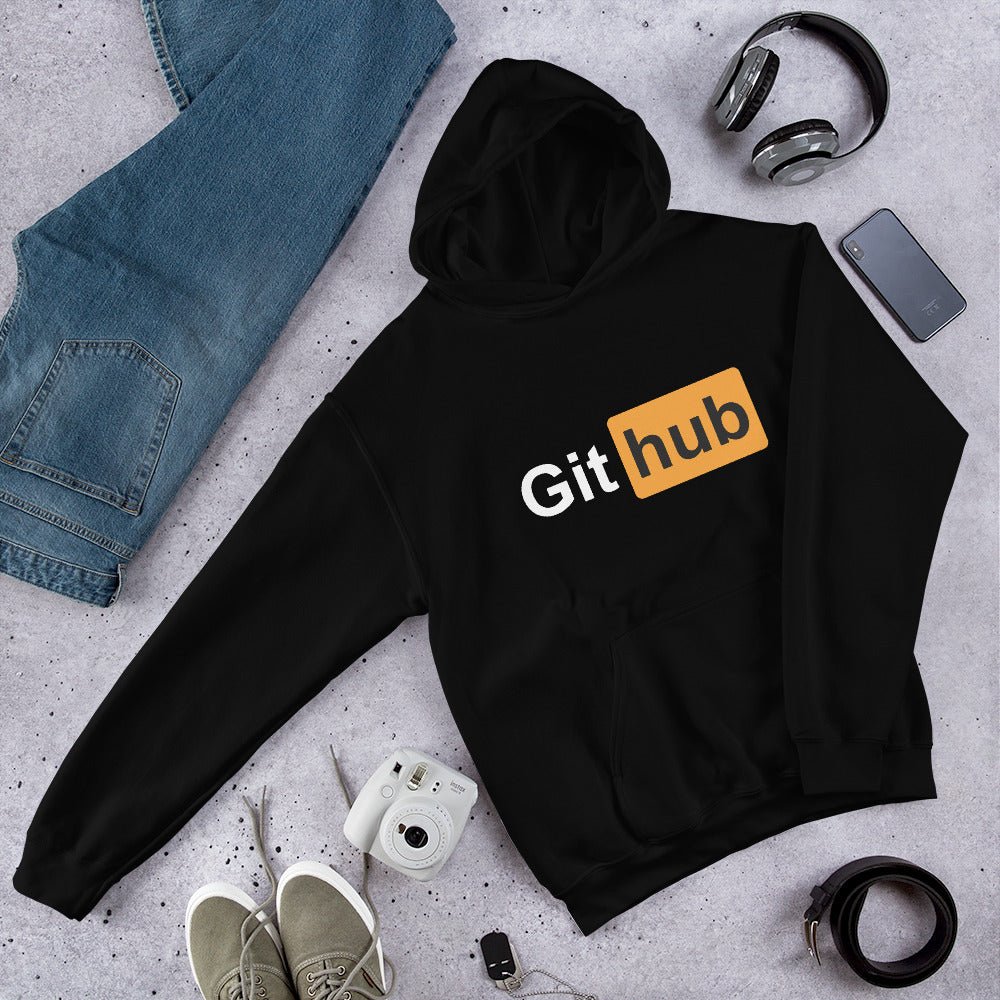 GitHub for Adults Hoodie (unisex) - Black - AI Store