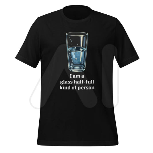 The Glass Half-full Person T-shirt 2 (unisex) Black / m.