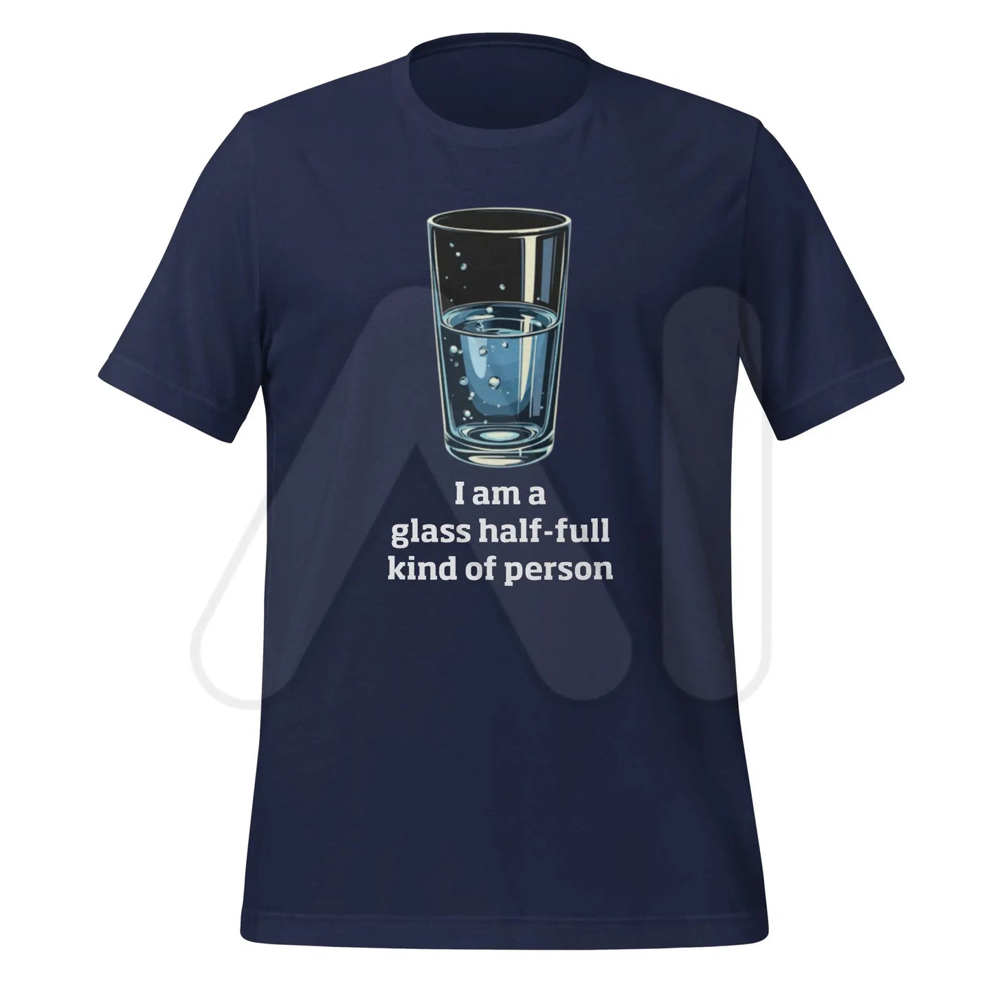 Glass Half-Full Person T-Shirt 2 (unisex) - Navy / M