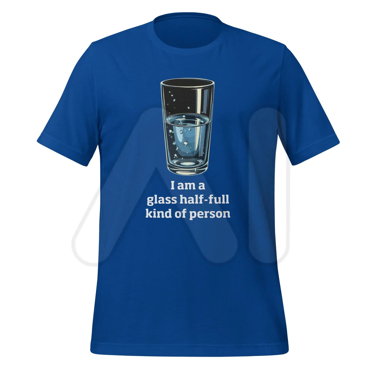 Glass Half-Full Person T-Shirt 2 (unisex) - True Royal / M