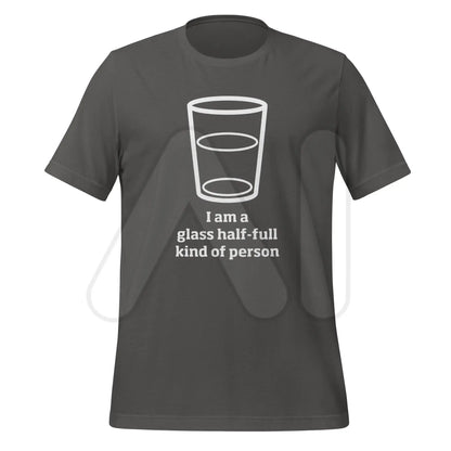 Glass Half-Full Person T-Shirt (unisex) - Asphalt / M