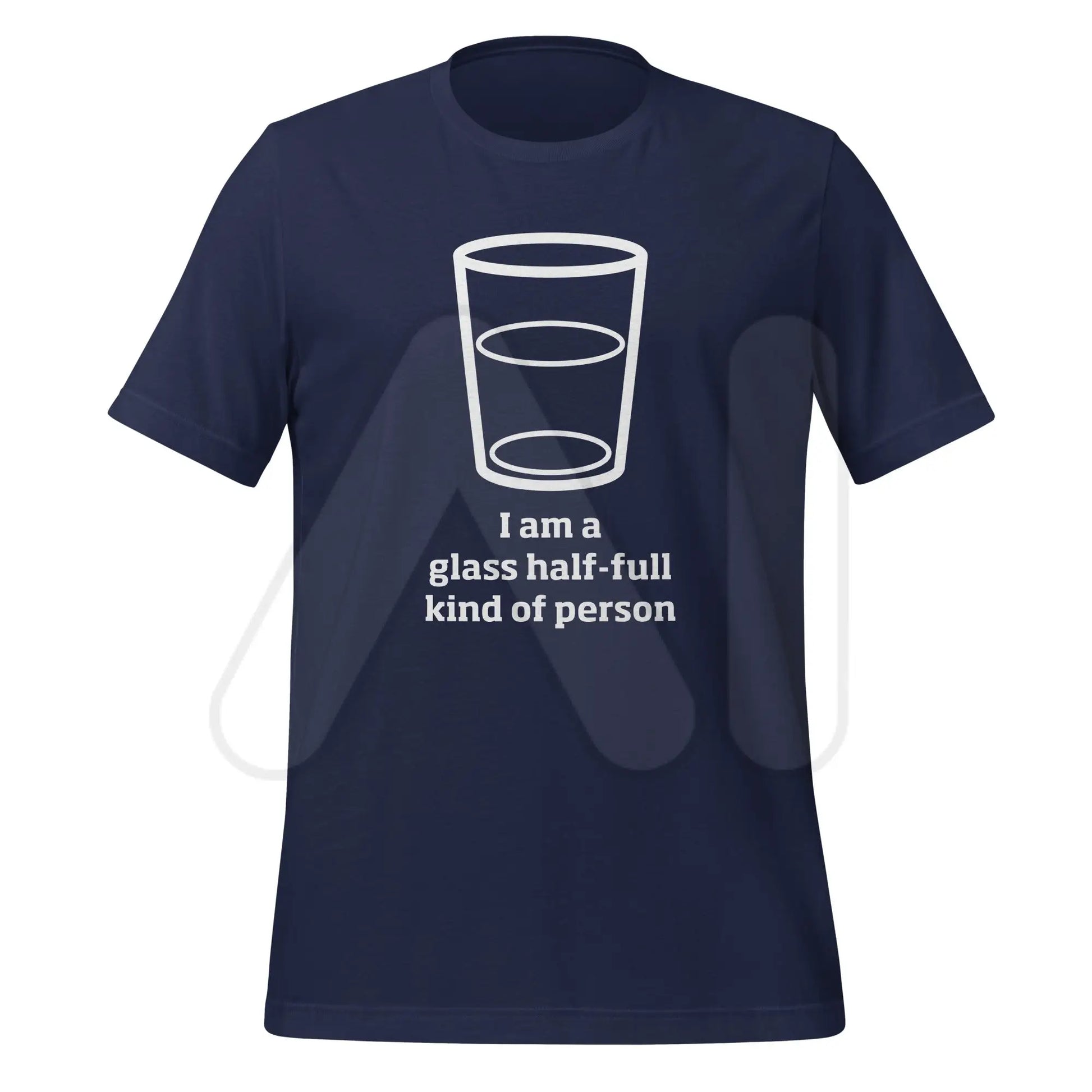 Glass Half-Full Person T-Shirt (unisex) - Navy / M