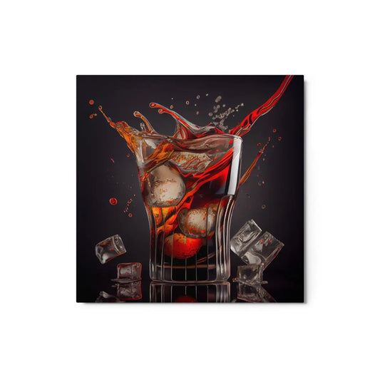 The Glass of Coke Metal Print 12″×12″.