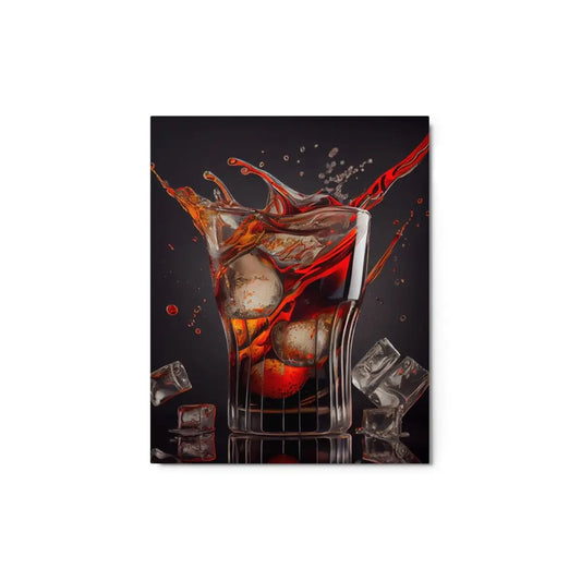 The Glass of Coke Metal Print 8″×10″.