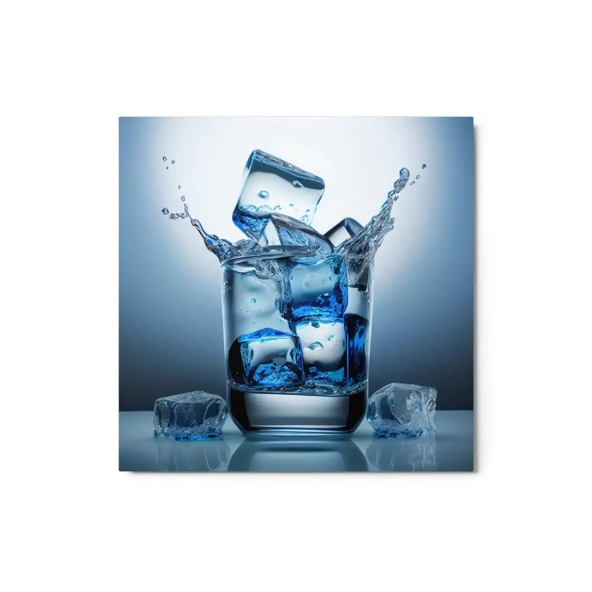 Glass of Water Metal Print - 12″×12″