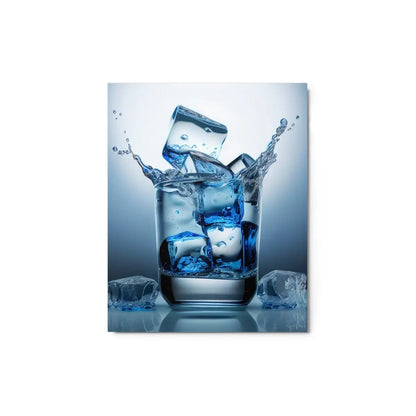 Glass of Water Metal Print - 8″×10″