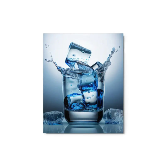 The Glass of Water Metal Print 8″×10″.