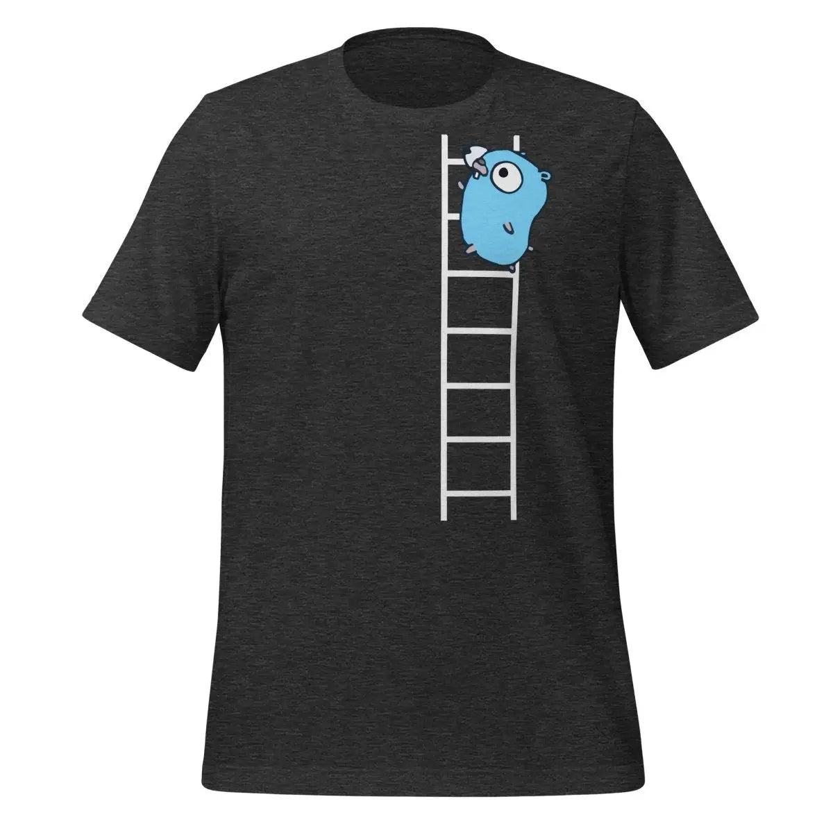 Go Gopher on Ladder T-Shirt (unisex) - Dark Grey Heather / M