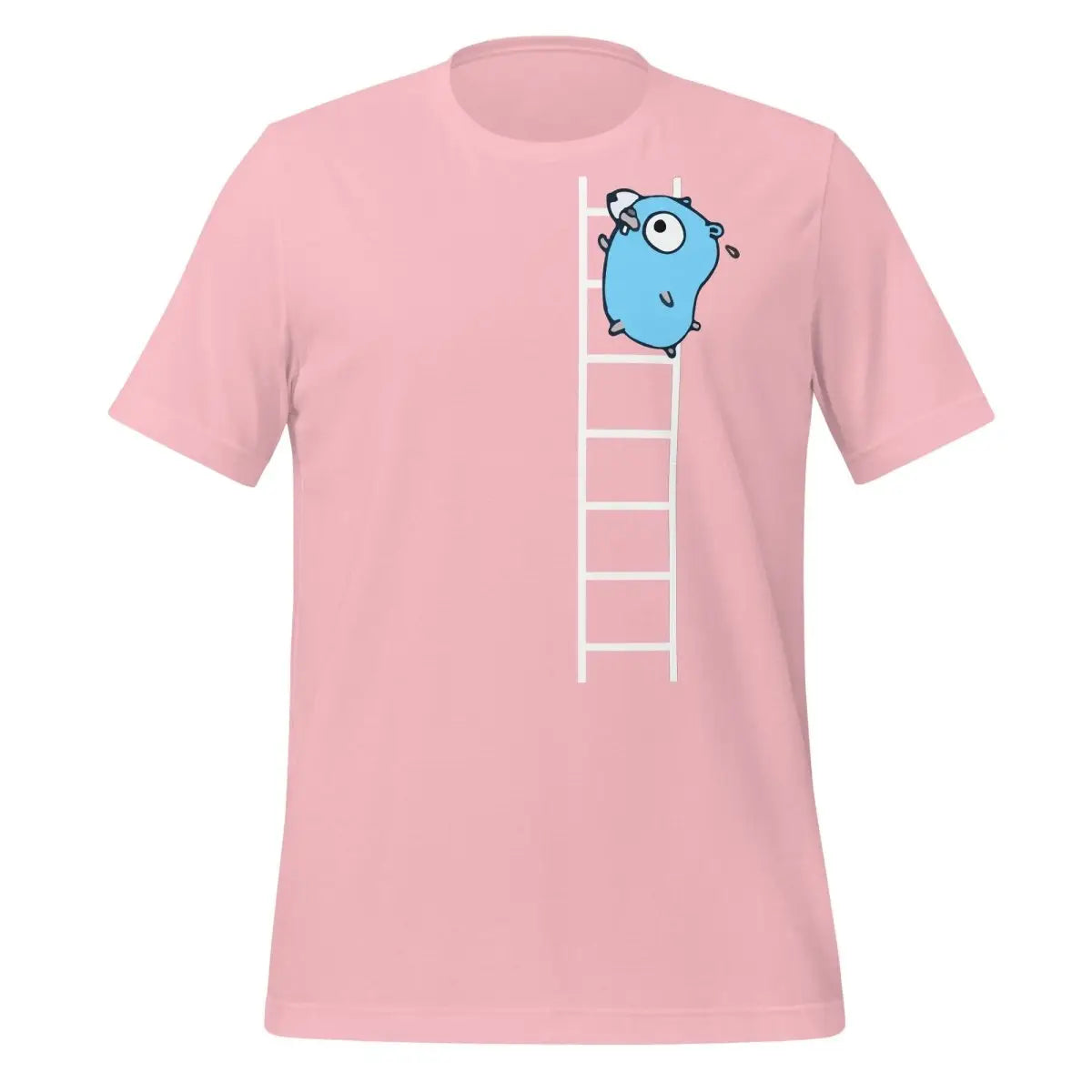 Go Gopher on Ladder T-Shirt (unisex) - Pink / M