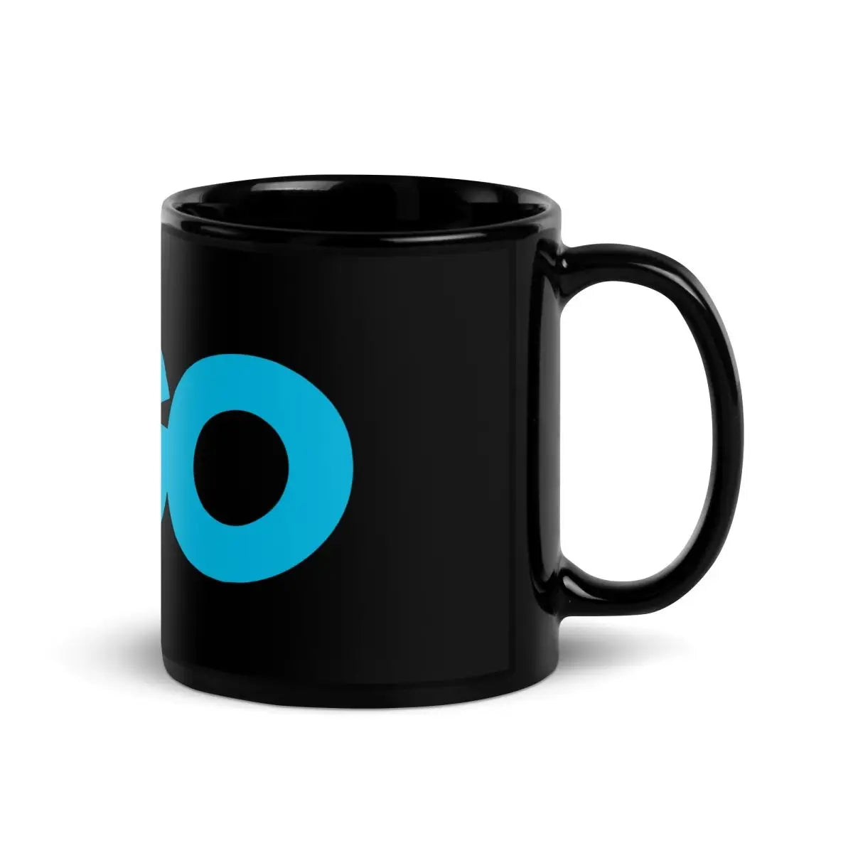 Go Language Logo Black Glossy Mug