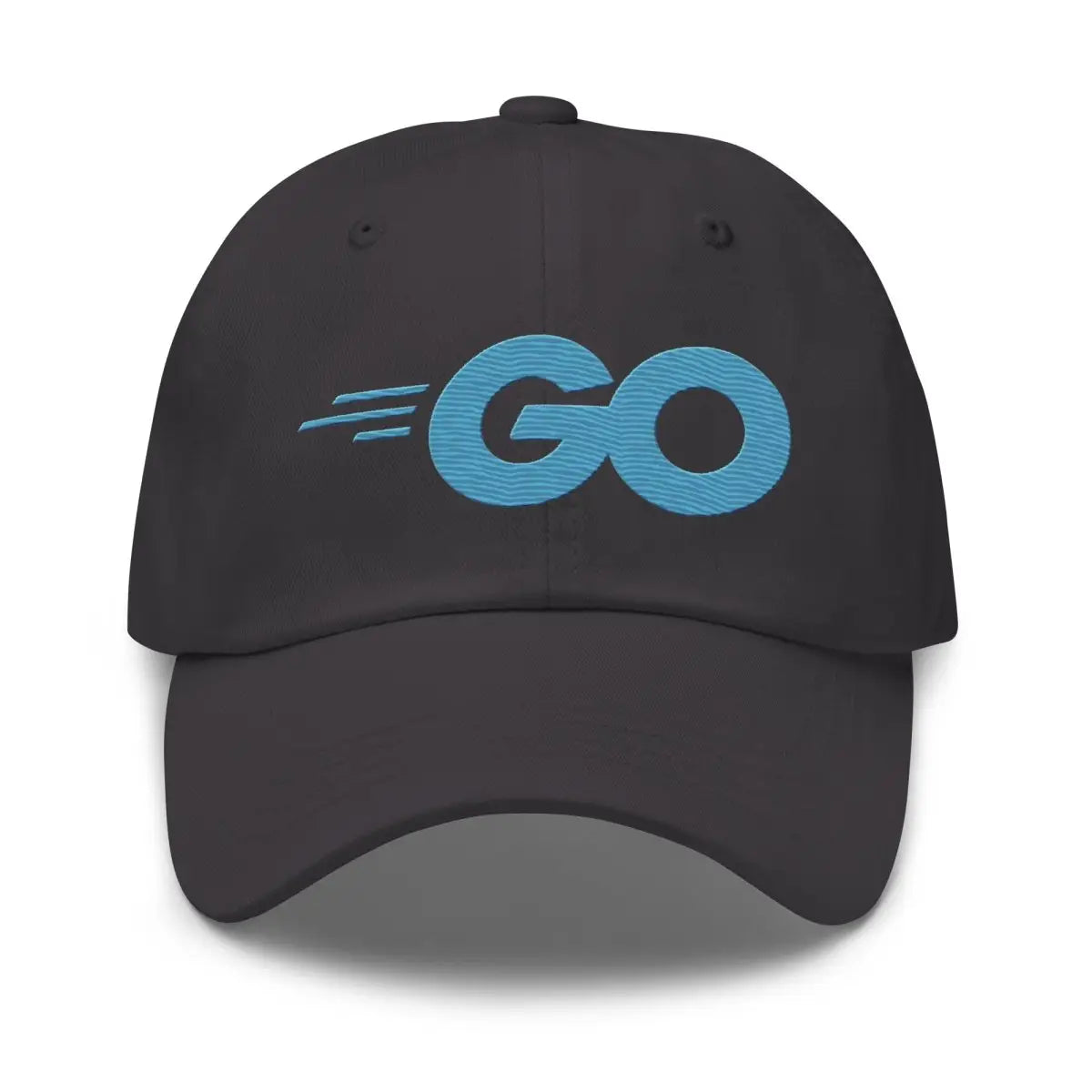 Go Language Logo True-Color Embroidered Cap - Dark Grey