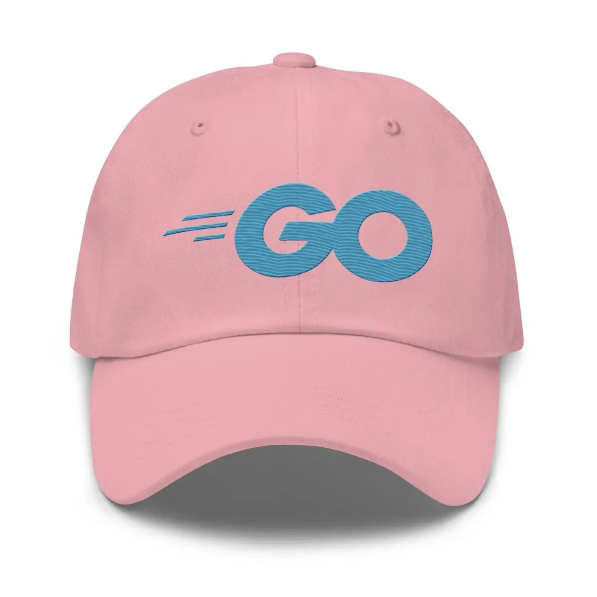 Go Language Logo True-Color Embroidered Cap - Pink