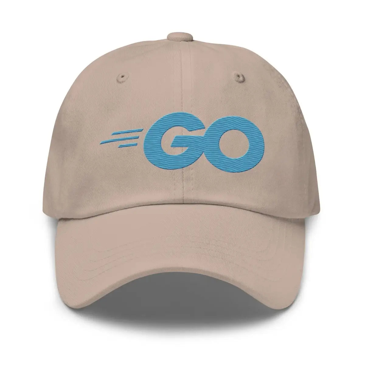 Go Language Logo True-Color Embroidered Cap - Stone