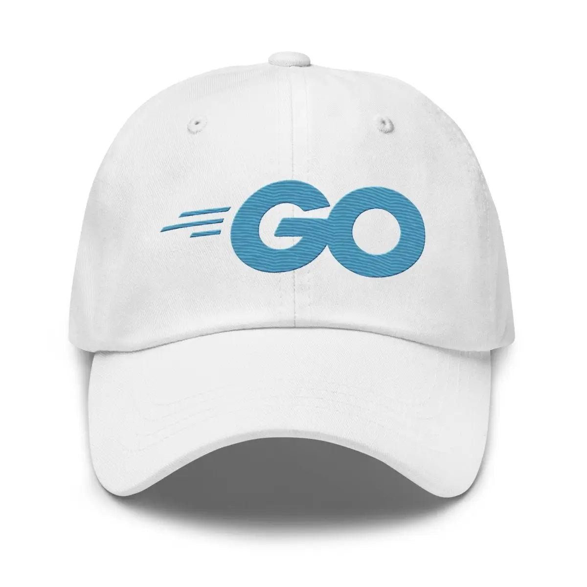 Go Language Logo True-Color Embroidered Cap - White