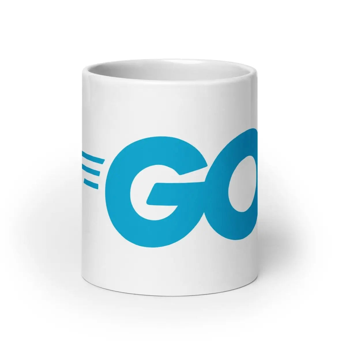 Go Language Logo White Glossy Mug - 20 oz