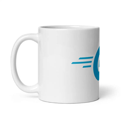 Go Language Logo White Glossy Mug