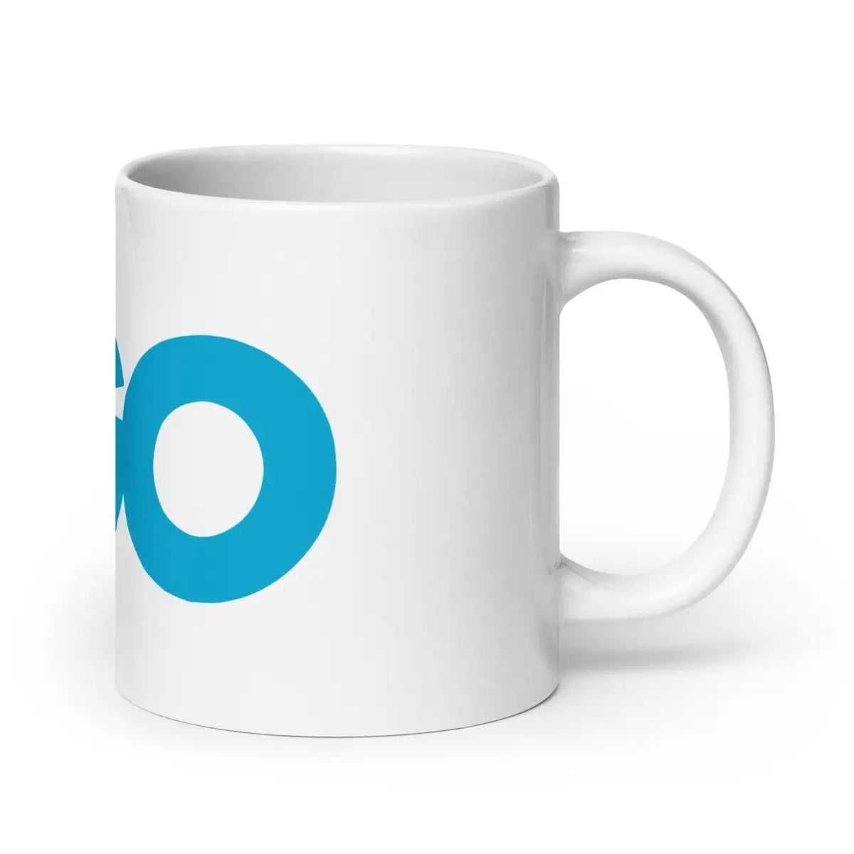 Go Language Logo White Glossy Mug