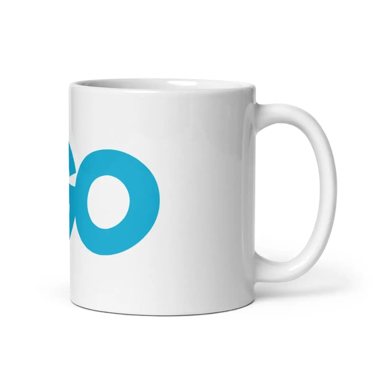 Go Language Logo White Glossy Mug