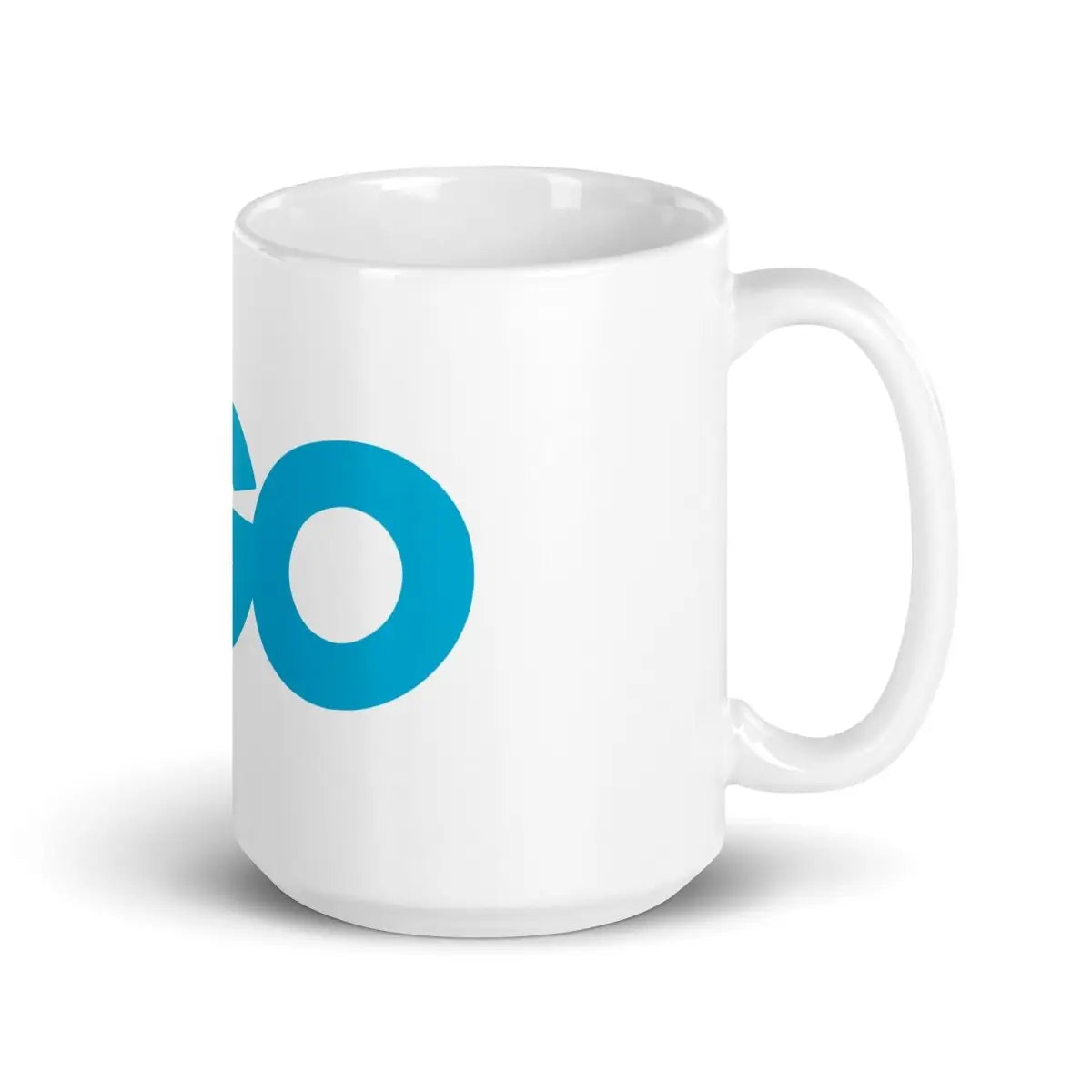 Go Language Logo White Glossy Mug