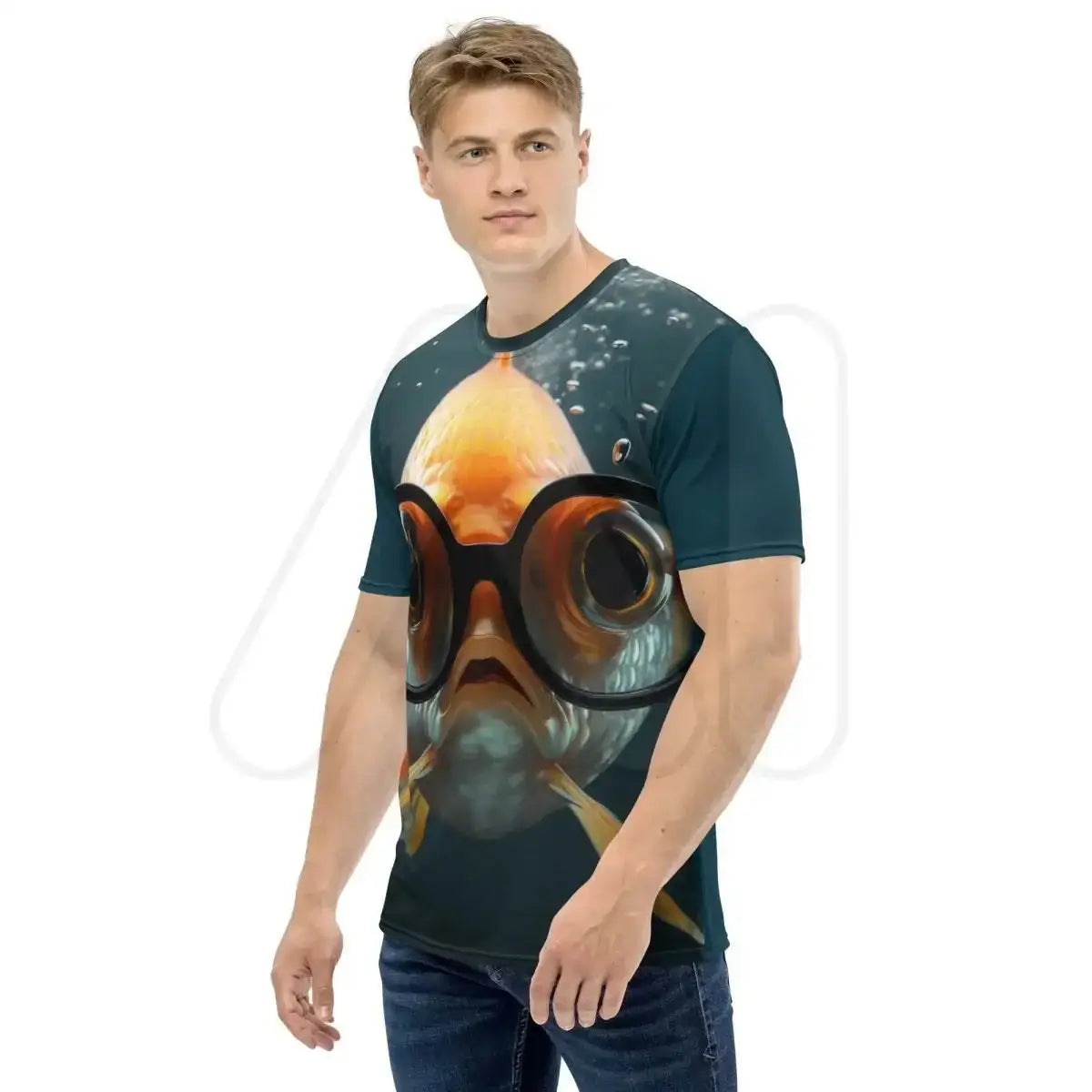 Goldfish with Glasses T-Shirt (men)