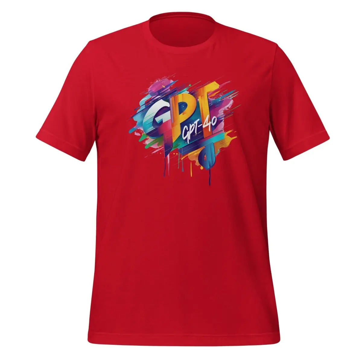 GPT-4o Midjourney Design T-Shirt (unisex) - Red / M