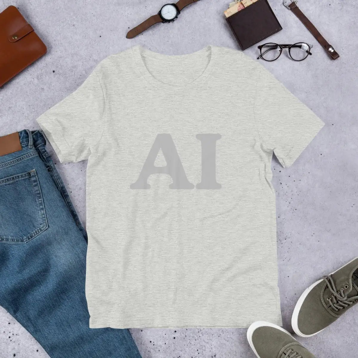 Gray AI T-Shirt (unisex)