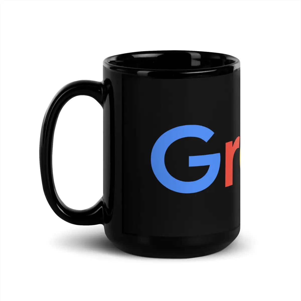 Grok 3 Search Logo Black Glossy Mug - 15 oz