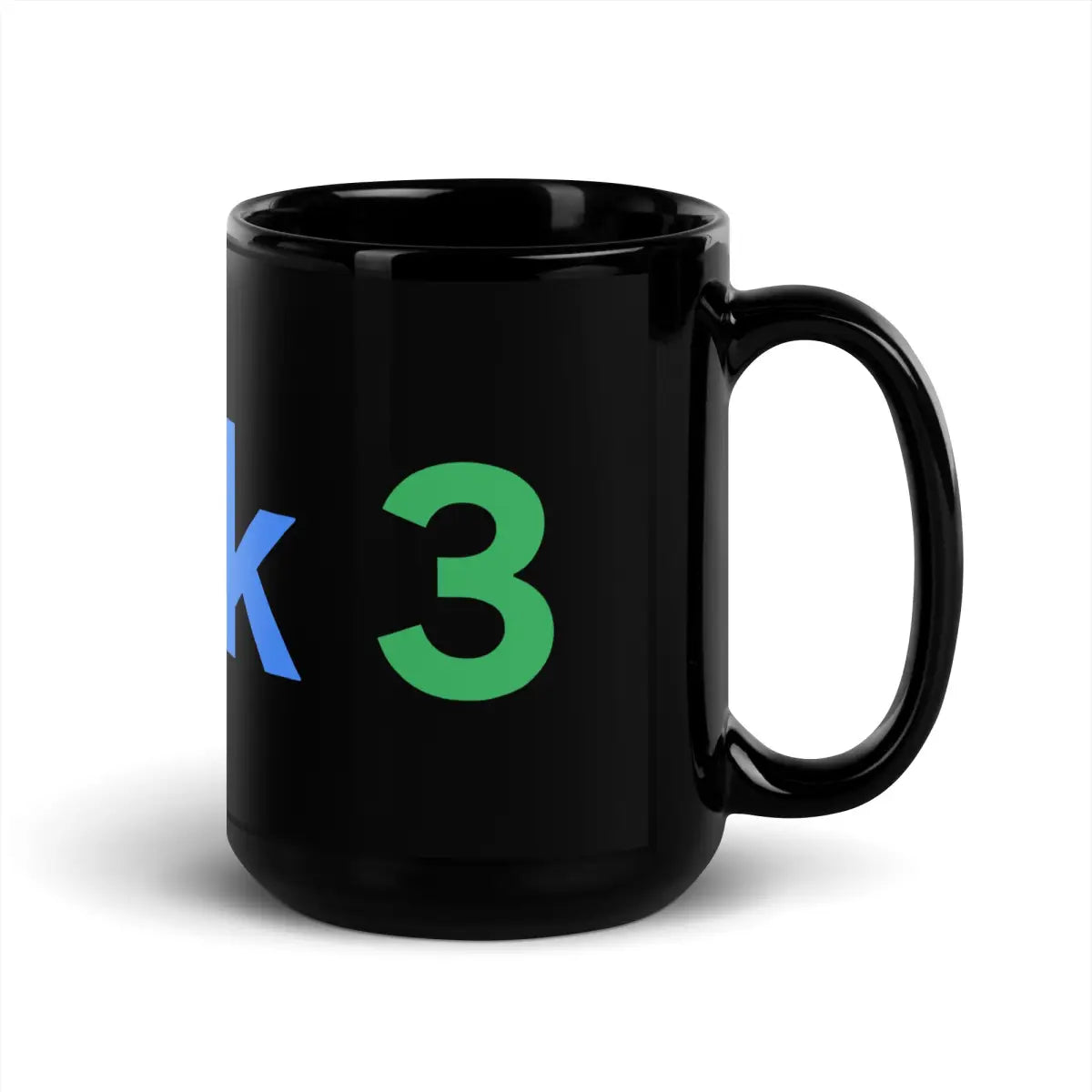 Grok 3 Search Logo Black Glossy Mug