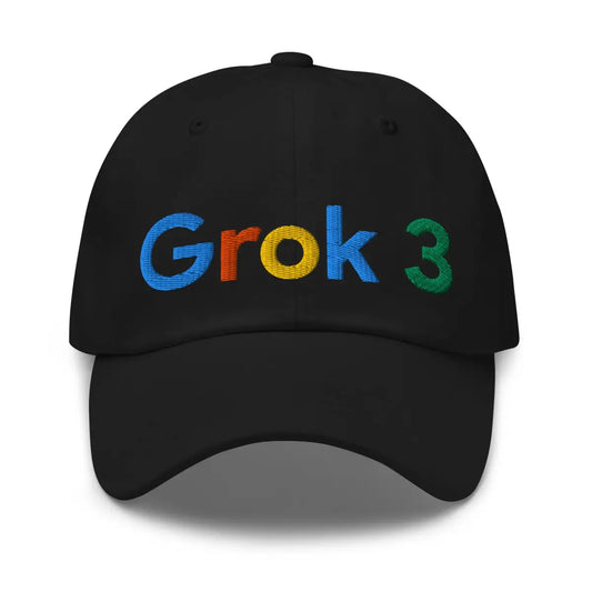 The Grok 3 Search Logo Cap Black.