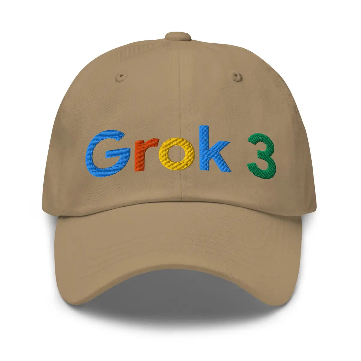 Grok 3 Search Logo Cap - Khaki