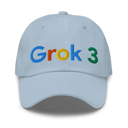 Grok 3 Search Logo Cap - Light Blue