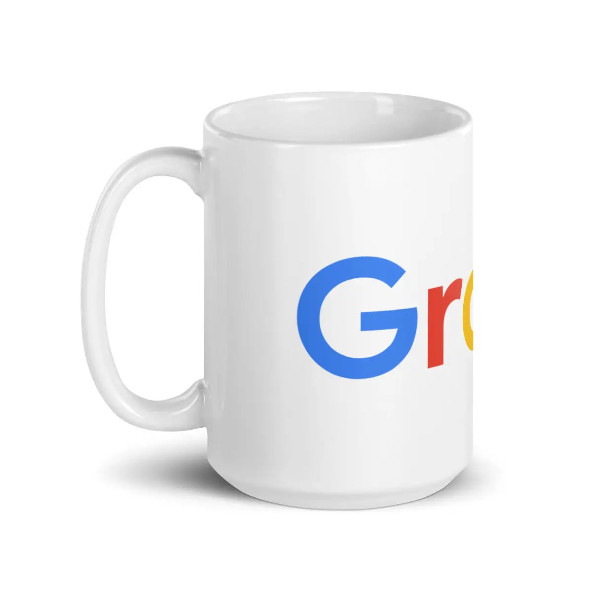 Grok 3 Search Logo White Glossy Mug