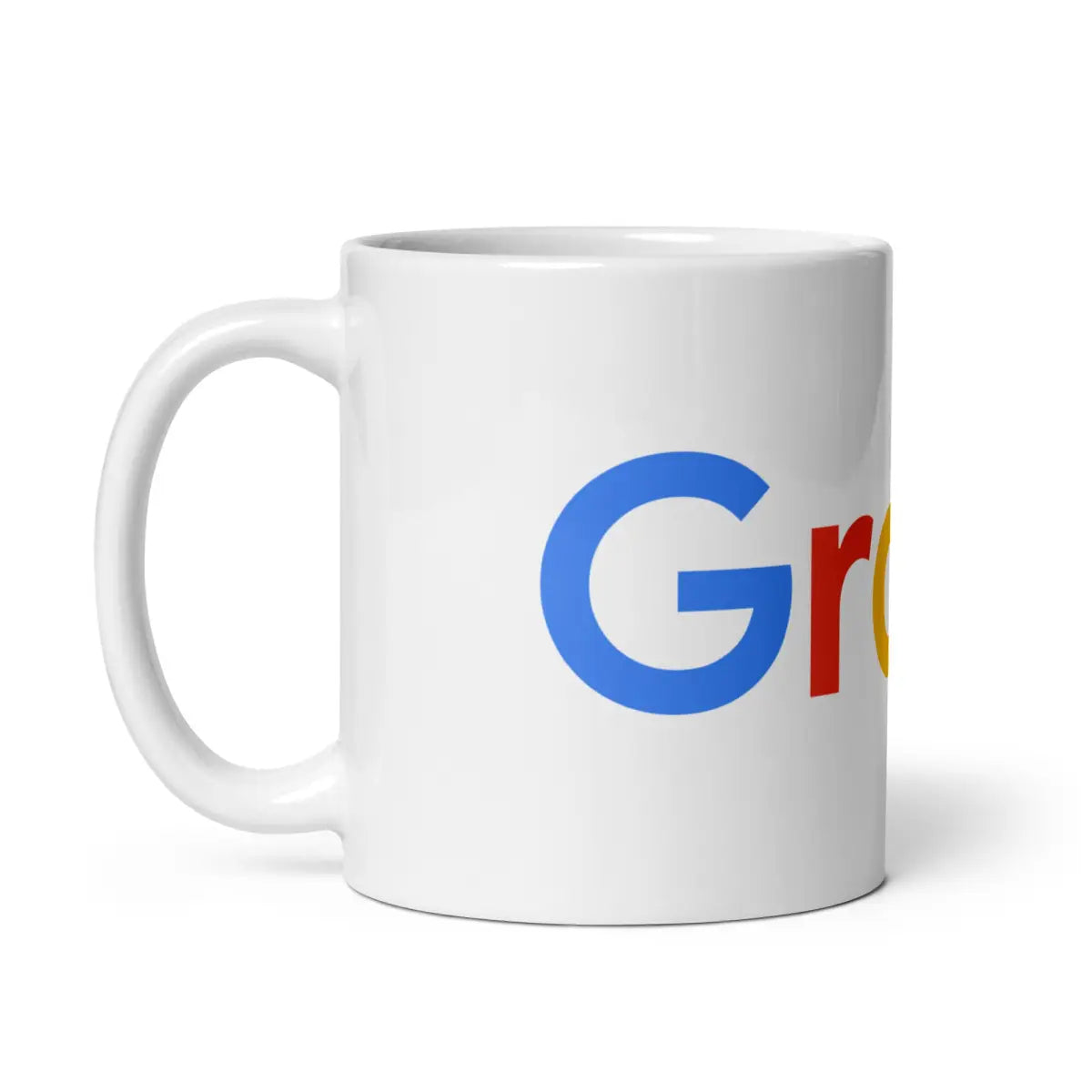 Grok 3 Search Logo White Glossy Mug