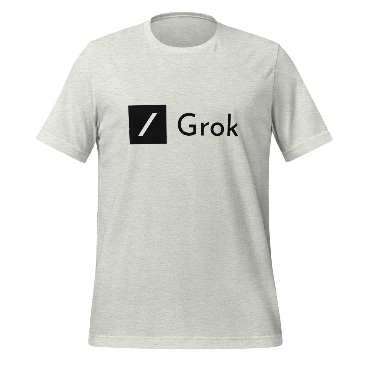 Grok Black Logo T - Shirt (unisex) - Ash - AI Store