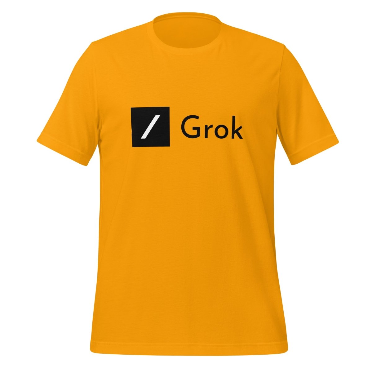 Grok Black Logo T - Shirt (unisex) - Gold - AI Store