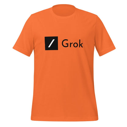 Grok Black Logo T - Shirt (unisex) - Orange - AI Store