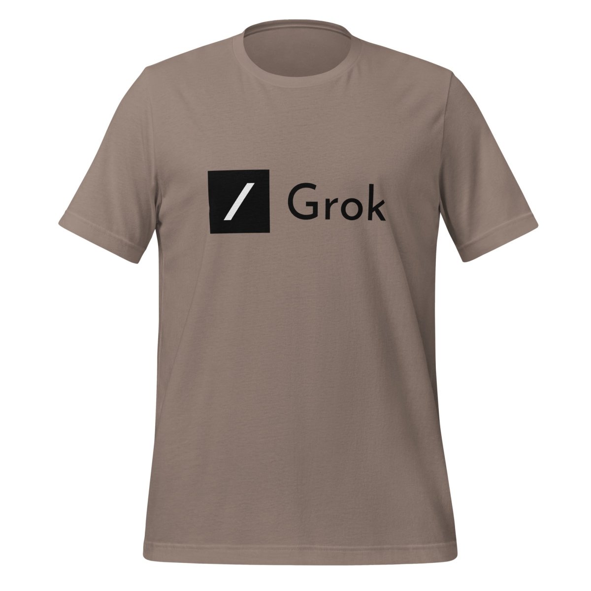 Grok Black Logo T - Shirt (unisex) - Pebble - AI Store