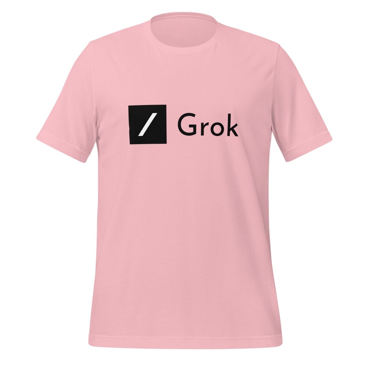 Grok Black Logo T - Shirt (unisex) - Pink - AI Store