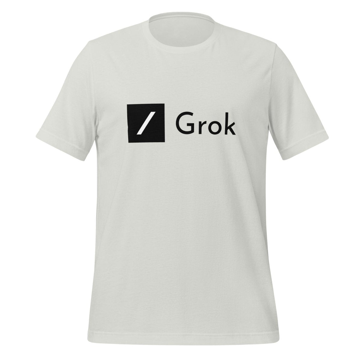 Grok Black Logo T - Shirt (unisex) - Silver - AI Store