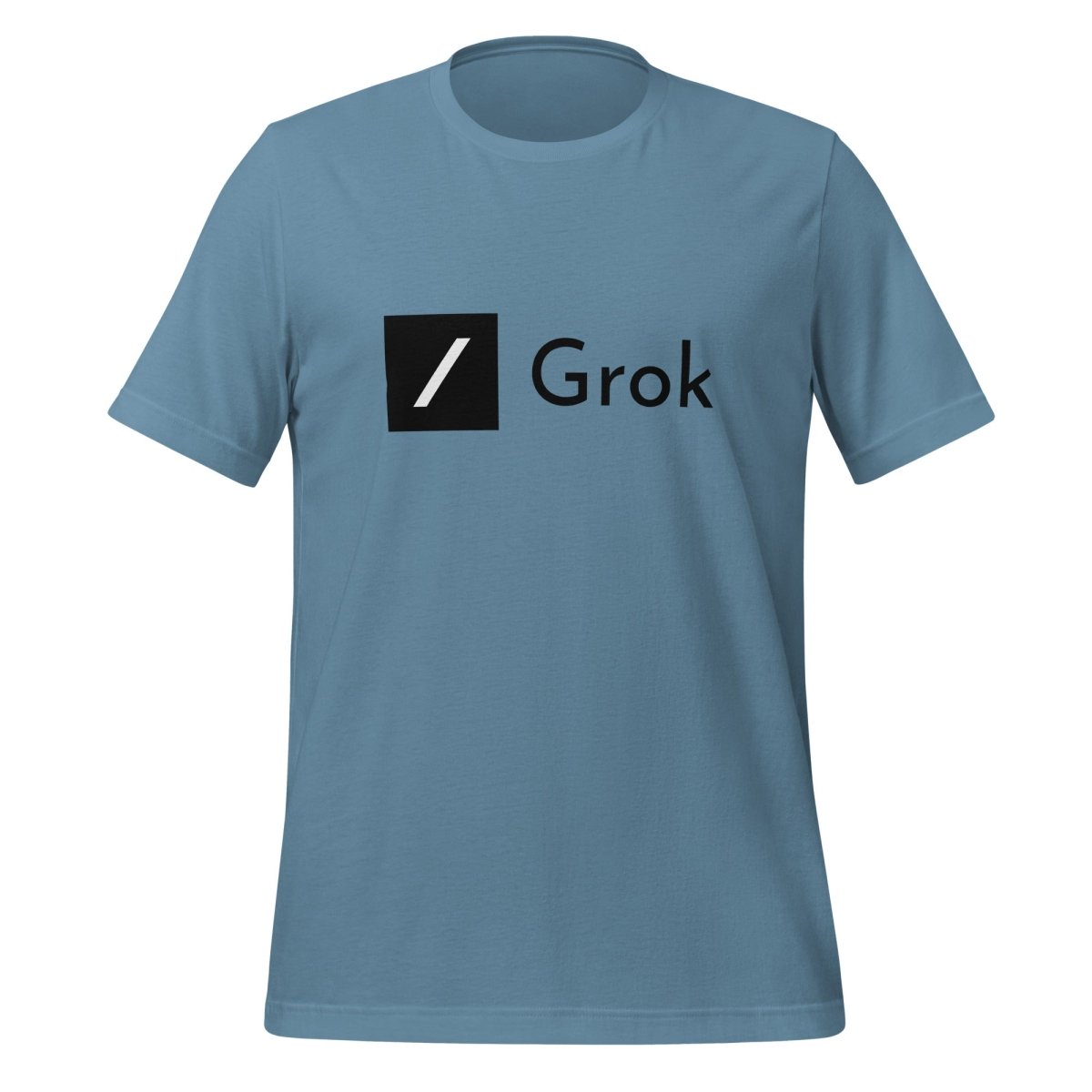 Grok Black Logo T - Shirt (unisex) - Steel Blue - AI Store