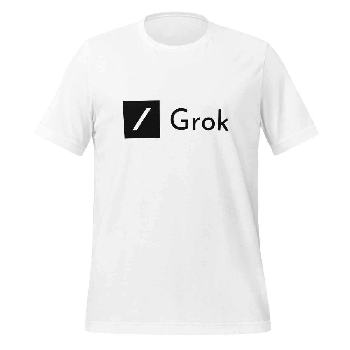 Grok Black Logo T - Shirt (unisex) - White - AI Store
