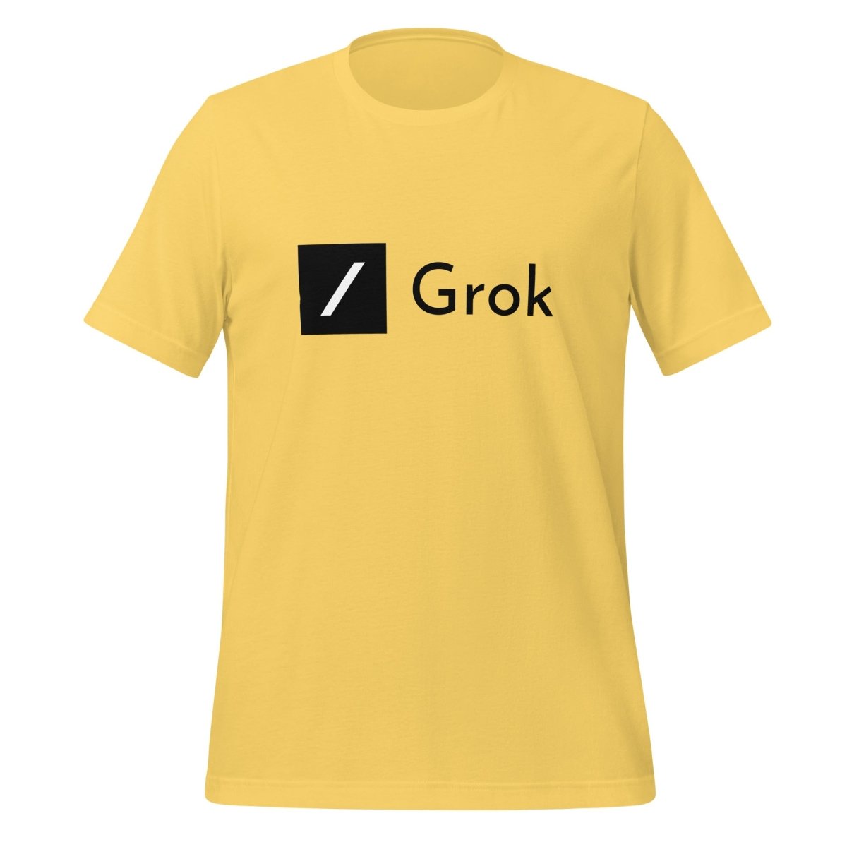 Grok Black Logo T - Shirt (unisex) - Yellow - AI Store