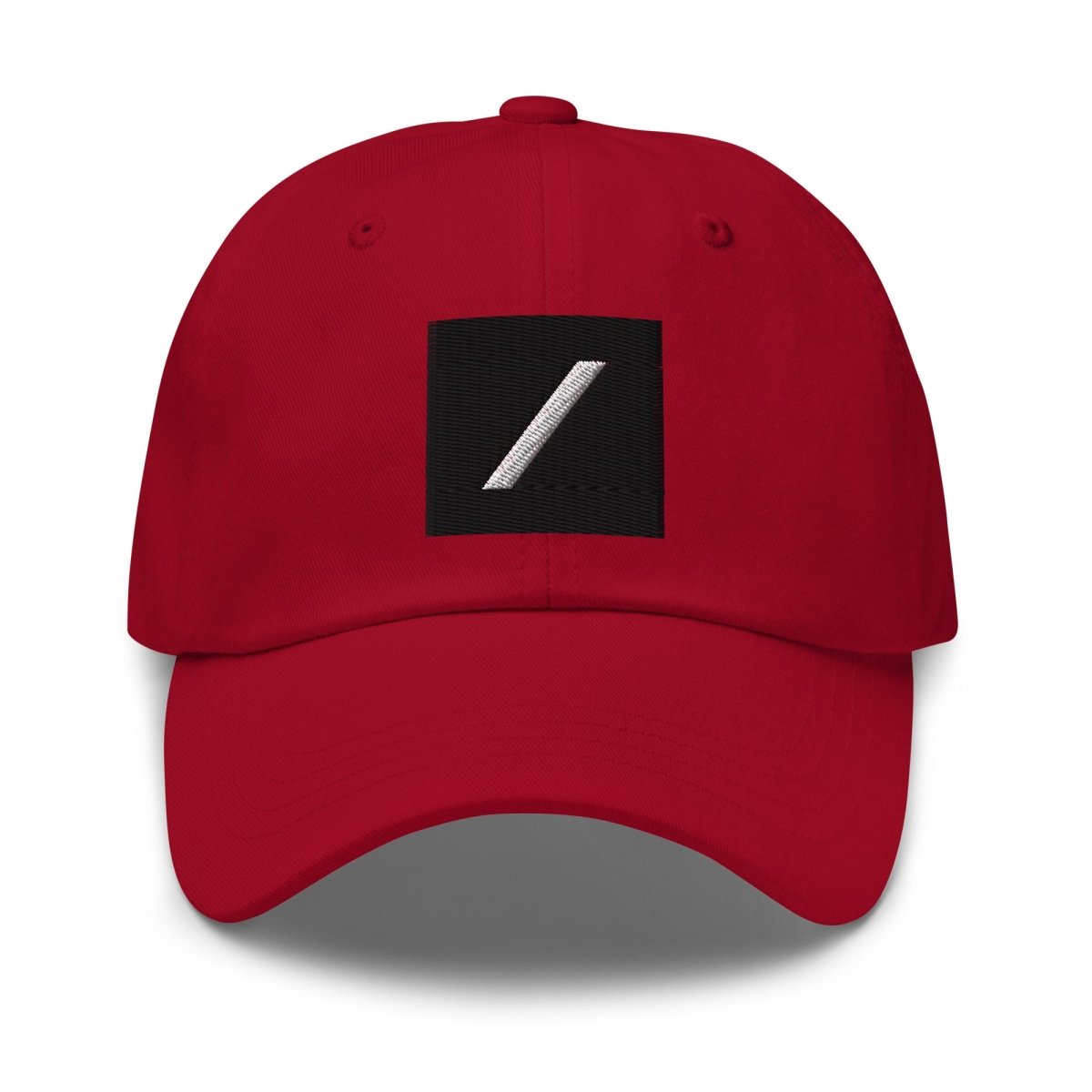 Grok Icon Embroidered Cap - Cranberry - AI Store