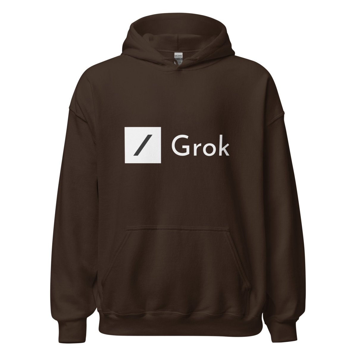 Grok Logo Hoodie (unisex) - Dark Chocolate - AI Store