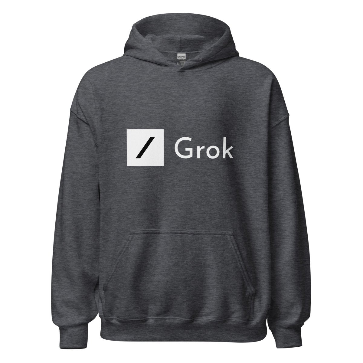 Grok Logo Hoodie (unisex) - Dark Heather - AI Store