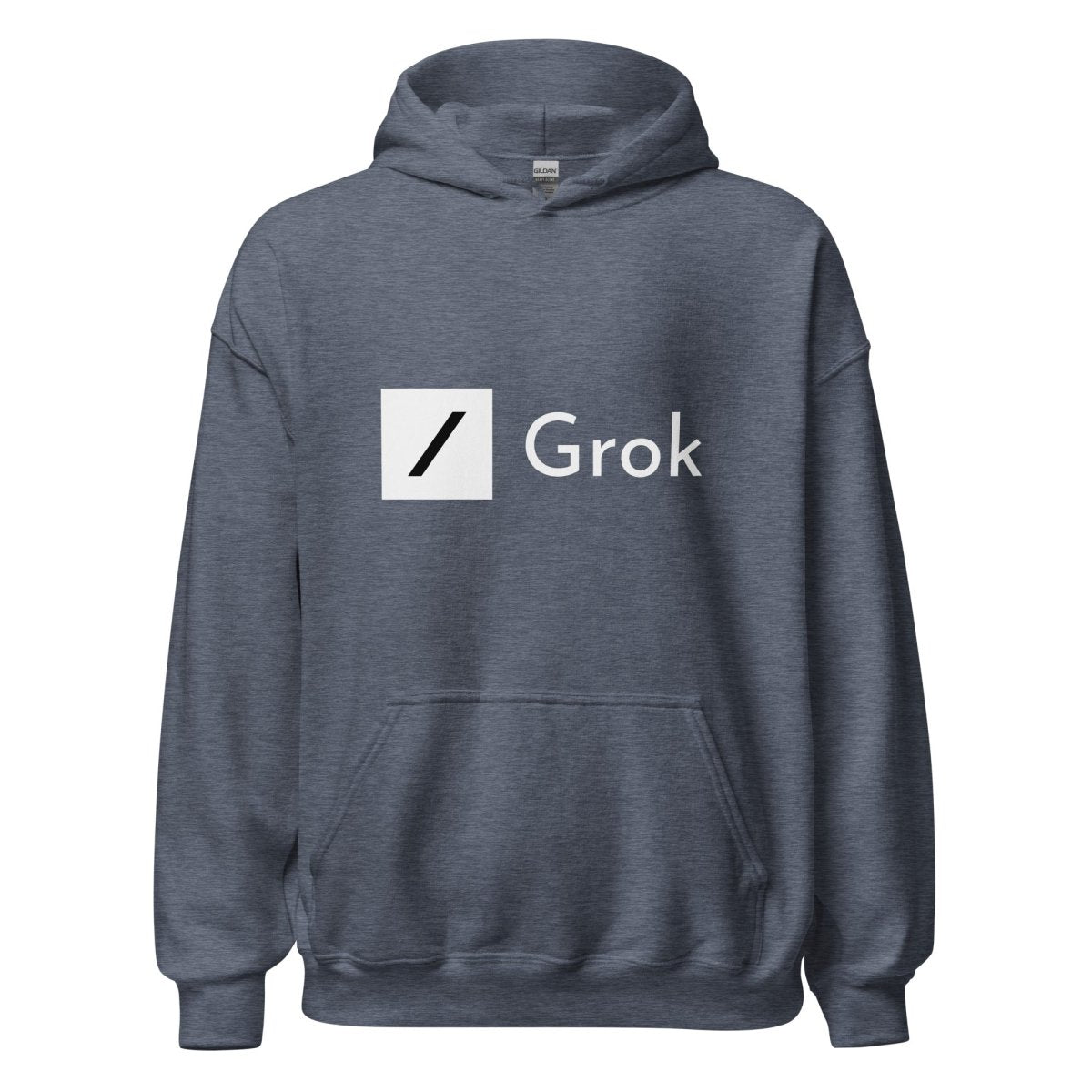 Grok Logo Hoodie (unisex) - Heather Sport Dark Navy - AI Store