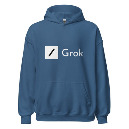 Grok Logo Hoodie (unisex) - Indigo Blue - AI Store
