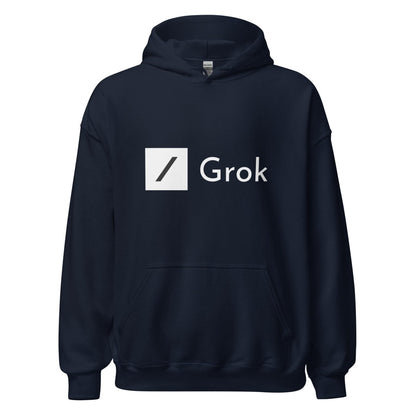 Grok Logo Hoodie (unisex) - Navy - AI Store