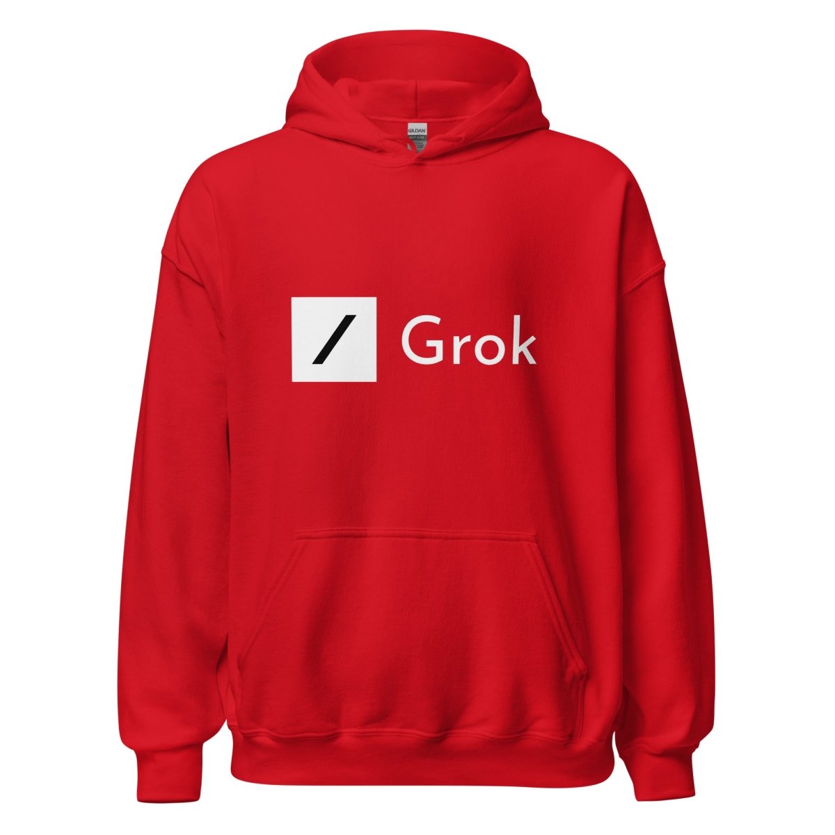 Grok Logo Hoodie (unisex) - Red - AI Store
